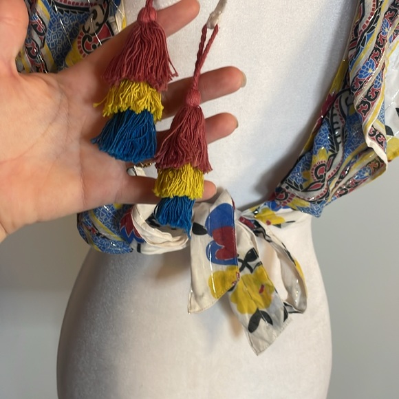 [PLACE NATIONALE] Colorful Ruffle Crop Top - Size Small - Picture 8 of 9